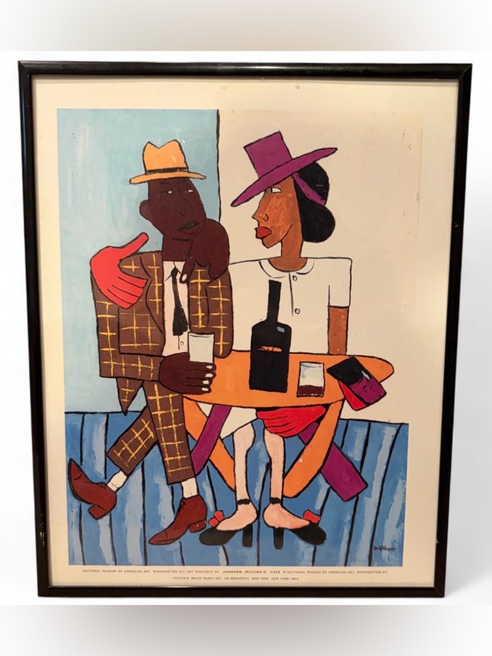 William H. Johnson Cafe National Museum of American Art Framed Print Artwork